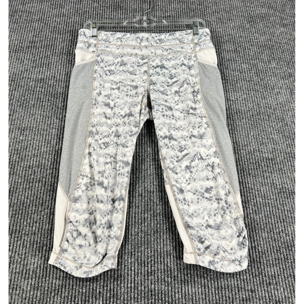 Athleta‎ Leggings Womens Medium Gray Spotted Workout Activewear Gym Training
